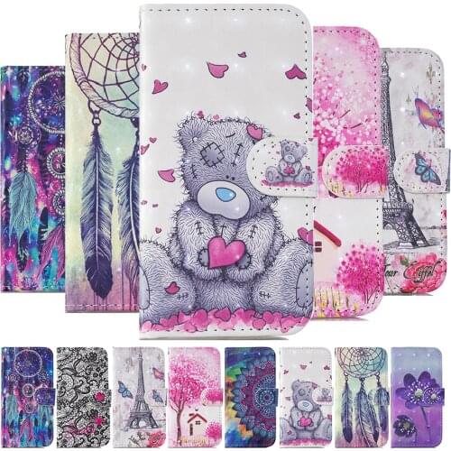 3D Folio Flip Wallet Case For Motorola G9 Plus Moto G8 Power G Power E 2020 E7 E5 Plus G6 Play G7 Leather Stand Back Cover Etui