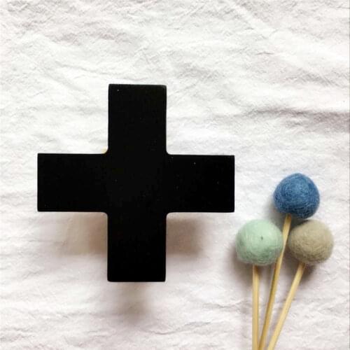 Black cross Hooks Wooden Clothes Hanger Wall Decor Kids Nordic Room Children Bedroom Pendant INS style