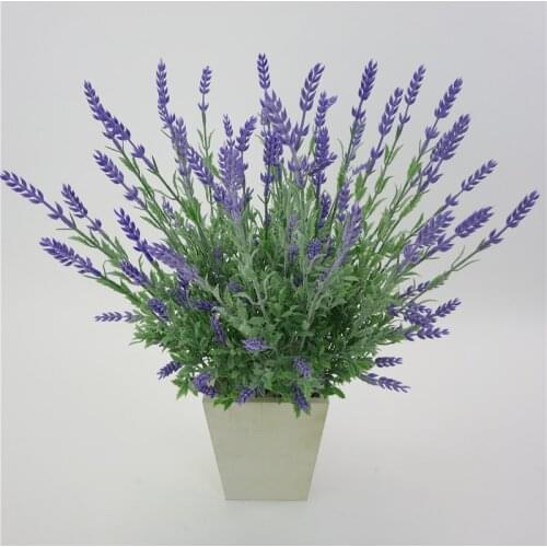 Romantic Provence Lavender Flower Silk Artificial Flowers plants Fake Artificiales Flores Wedding Home Garden Table Decoration