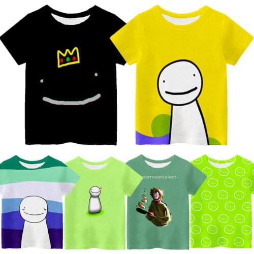 3D Dreamwastaken Children T-shirt Cute Tops Kids Cartoon Tees Boys/girls T Shirt Funny Tshirt Clothes Dream Smp Cosplay Costume