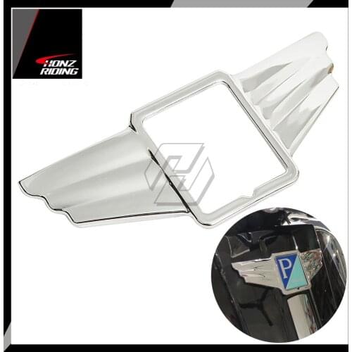 For Piaggio Vespa Super Sport 2010-2014 Super 300 Motorcycle Chrome Wings Logo Trim
