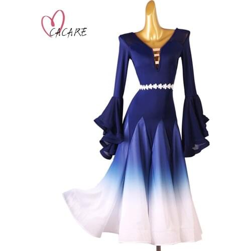 Elegant Ballroom Dress Dance Competition Dresses Standard Tango Waltz Modern Costume Women Flamenco Customize D1104 Big Hem