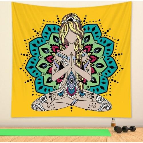 Indian mysterious Mandala tapestry wall decoration witchcraft tapestry Bohemian Hippie home decoration mattress yoga mat