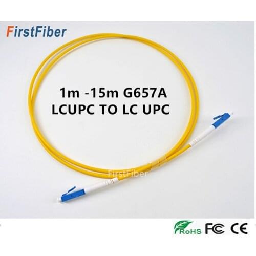 LC UPC fiber optical patch cord SM LC patch cable 2.0mm Fiber jumper LC connector G657A Simplex Single Mode 1m 2m 3m 5m 10m 15m