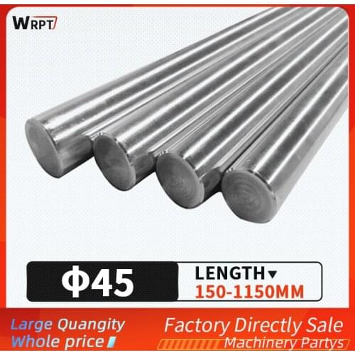 Linear guide rail optical axis chrome-plated rod processing high-precision cylindrical 1/2PCSφ45 polishing rod L= 150MM-1150MM