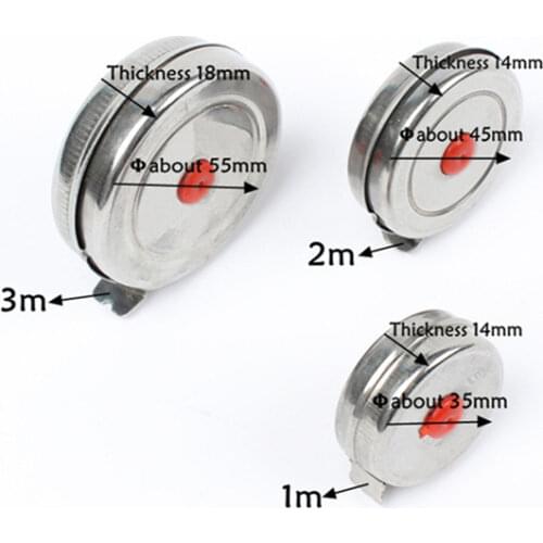 Mini Stainless Steel Tape Measure 1m 2m 3m Household Pull High Precision Tape Measure Ruler for Home Factory Office Woodworking