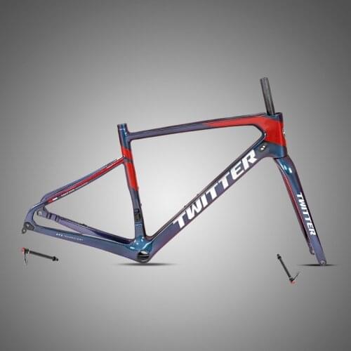 The new700Coff-road racing bicycle frame painted with cool color-changing carbon fiber on the barrel shaft of the special disc