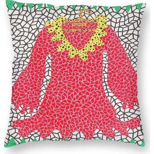 Yayoi Kusama Dress Cushion Cover 3D Printing Dot Art Painting Throw Pillow Case for Living Room Custom Pillowcase Home Decor