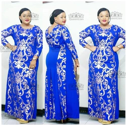 New African Dashiki Elastic Baggy Pants Party Style Dashiki Sleeve Dress For Women 02