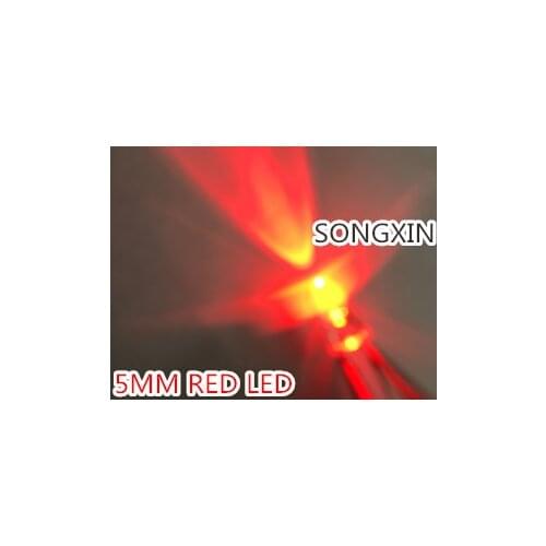 Wholesale 500 pcs 5mm Round Red Super bright emitting diode LED Light 5000MCD free shipping
