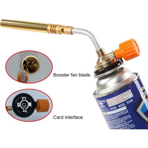 Portable Mini Butane Burning Welding Gas Torch Adjustable Flamethrower Camping BBQ Baking Head Soldering Heat Gun Welding