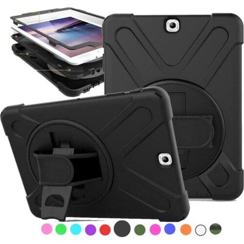 For Samsung Galaxy Tab S2 9.7 T810 T815 Case Kids Safe Heavy Duty Armor Shockproof Silicone Stand Cover Case For Samsung T815
