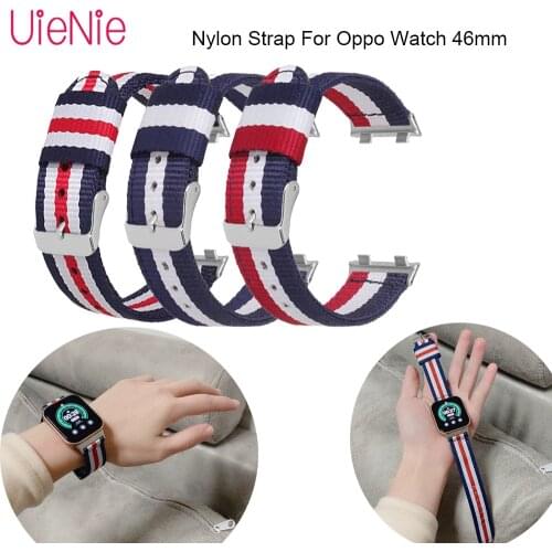 22mm Nylon Strap For OPPO Watch 46mm Bracelet For oppo watch 46mm Replacement Wristband High QualityAccessories With Connector