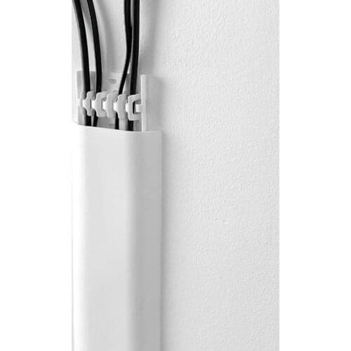 1PC 30cm Self-adhesive Raceway Wall Cord Duct Cover Cable Duct Ties Fixer Fastener Holder For Cable Organizer Storage Clip