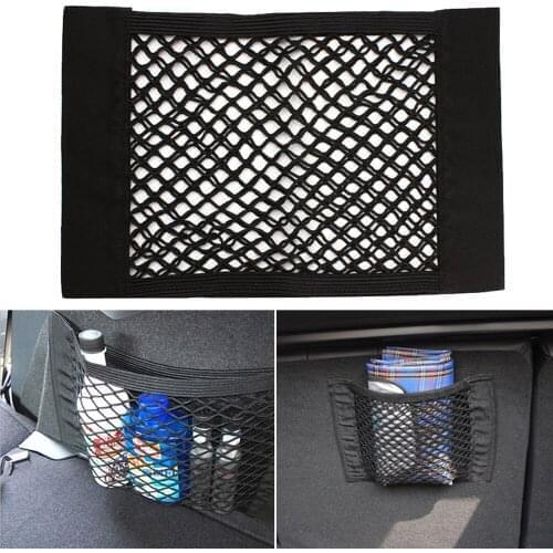 40x25cm Mesh Car Storage Bag Net Pocket Nylon Elastic Rear Seat Back Trunk Mounting Van 4x4 SUV MPV Auto Accessories Organizer
