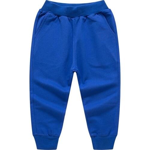 0-12Years Autumn Winter New Girls Elastic Waist Cotton Solid Color Sports Pants Children Trousers Sweatpants for Boy Harem Pants