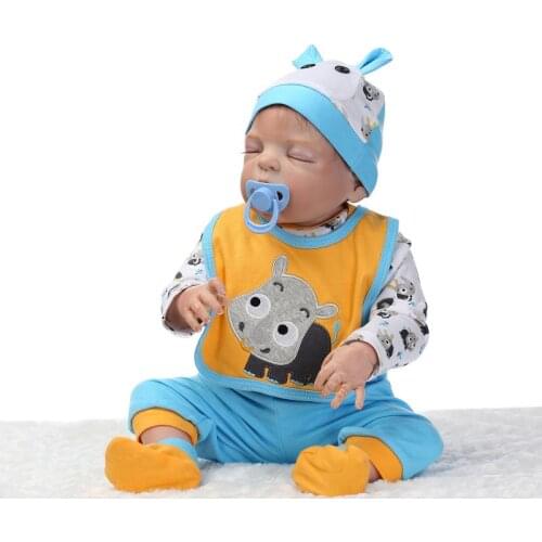 57cm Silicone Dolls Kids Sleeping Toys Playmates Kid Boy Reborn Dolls Brinquedos Girl Boy Birthday Gift Early Education Dolls