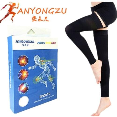 Silicone Anti-skid Thigh Highs Warm High-elastic Modeling Pressing Prevent Venous Diastole Women Slimming Leg Stockings