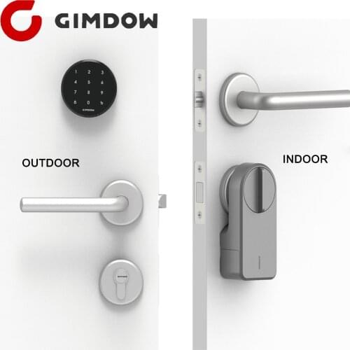 GIMDOW Smart Door Lock, Digital Bluetooth Intelligent Lock, Eletronic Fingerprint Door Lock, Wireless App Bluetooth Control