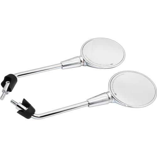 Universal Motorcycle 8mm Rear View Mirrors Round Rearview Side Mirror For Harley Honda Yamaha SUZUKI Kawasaki Pit Dirt Bikes