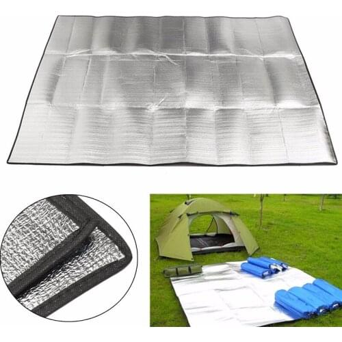 Waterproof Aluminum Foil Camping Mat Folding Picnic Mat EVA Outdoor Blanket Sleeping Mattress Sunbath Tent Pad For Beach Travel