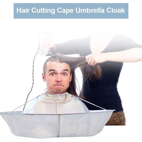 Adult Hair Cutting Cape Haircut Umbrella Cloak Waterproof Hair Apron Cape Haircut Cloth Wrap Hair Catcher Barber Hairdress Kits
