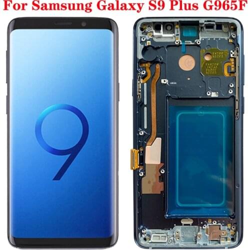 Original For Samsung Galaxy S9Plus LCD With Frame Touch Screen Touch Screen Assembly S9 PLUS G965 G965U G965F With line or dots