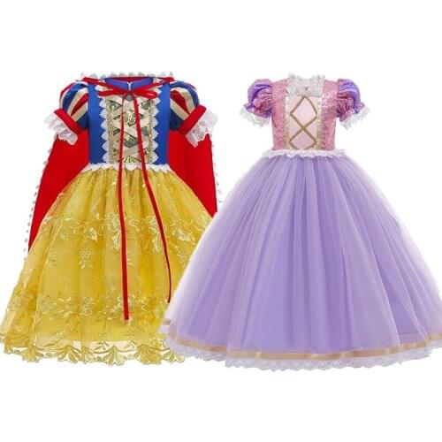 2021 Kids Girls Dress Easter Dresses For Girls Birthday Party Dress up Halloween Children Fancy Cosplay Costume Princess Dress
