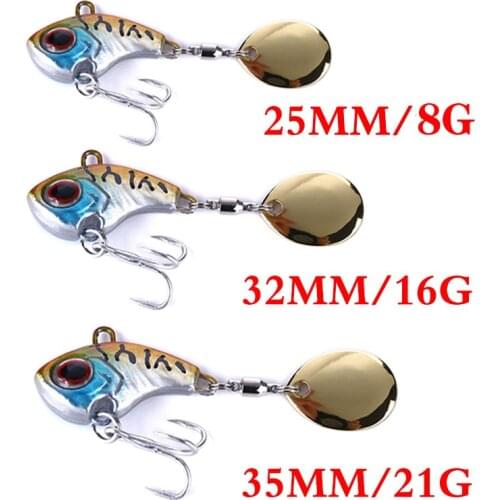 8g/16g/21g Metal VIB vibration Bait Spinner Spoon Fishing Lures Jigs Trout Wobbler Fishing Hard Baits Tackle Pesca dropship