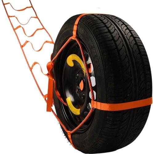 Car Anti-skid Emergency Tire Strap With Rescue Rope Anti-skid Emergency Tire Trailer Winch Strap Ladder For Safe Driving