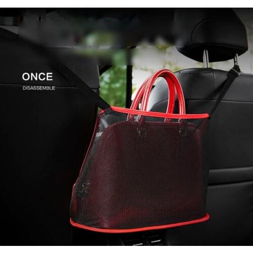 Car Net Pocket Handbag Holder Seat Back Organizer Mesh Large Capacity Bag