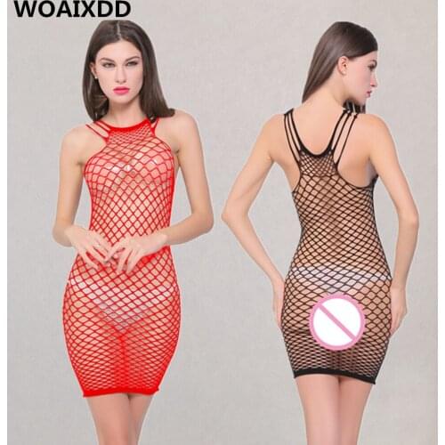 Hollow Out Sexy Lingerie Women Black Slim Lingerie Sexy Hot Erotic Dress Babydoll G-String Lace Thong Girl Short Sexy Underwear