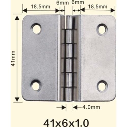 Freeshipping 41*6*1mm Iron Metal Hinge Sewing Machine Folding Table Furniture Flip Tray Hinges Big Door Hinges
