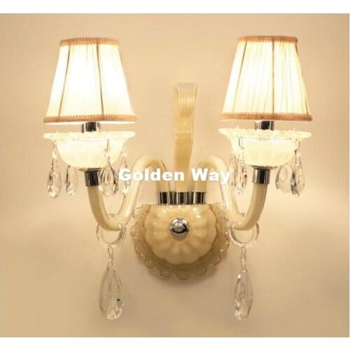 Free Shipping Clear K9 Crystal wall Lamp luxury Bedroom Bedside Wall Candle K9 Crystal Wall Lamp Wall Scones AC 100% Guaranteed