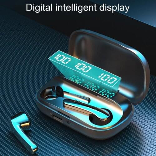 Bluetooth 5.0 Earphones Digital LED Display IPX7 Wireless Headphones with Charging Case Gaming Headset With Mic наушники