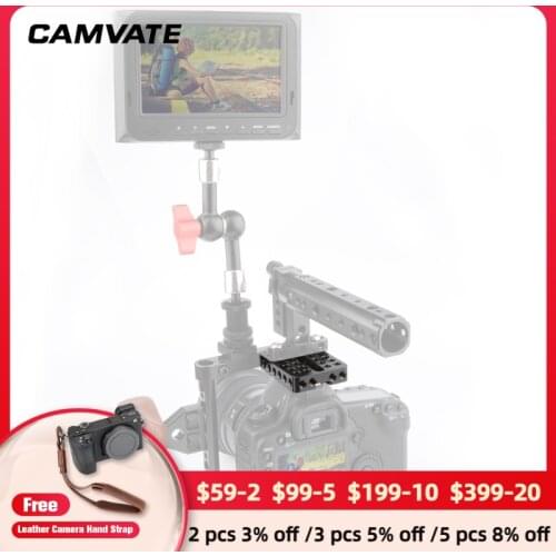 CAMVATE Universal Top Cheese Plate + Camera Base Plate For DIY DSLR Camera Cage Rig C2439
