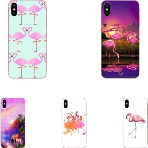 Friendship Flamingo On Mint Lake TPU Phone Cases Covers For Apple iPhone 4 4S 5 5C 5S SE SE2020 6 6S 7 8 11 Plus Pro X XS Max XR