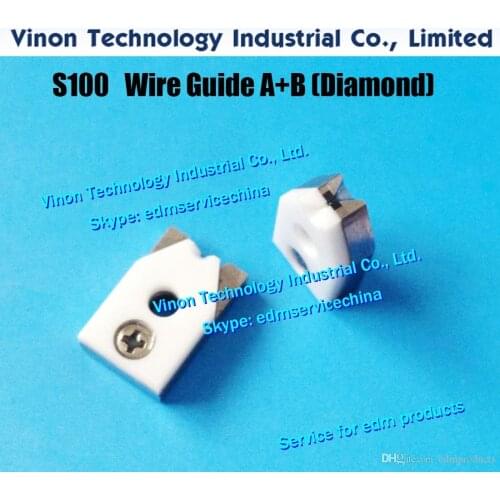 D=0.17mm S100 edm Wire Guide A+B Diamond 3085511, Upper Split Wire Guide AB 0.16mm 0204817 for AQ,A,EPOC series wire cut machine