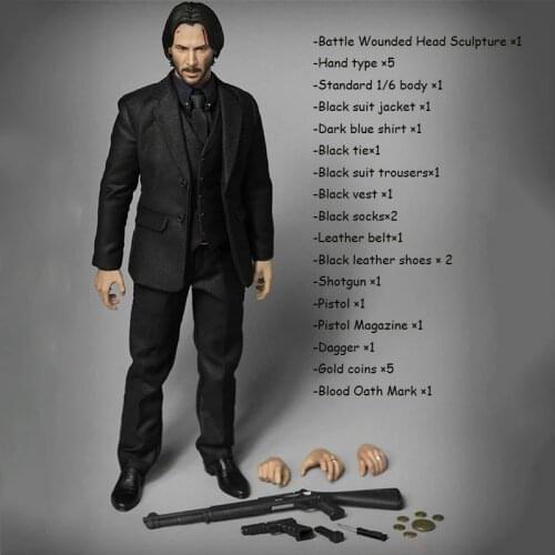 1/6 FIRE A028 Killer John Keanu Reeves Action Figure 12'' Male Soldier Action Full Set Toys In Stock