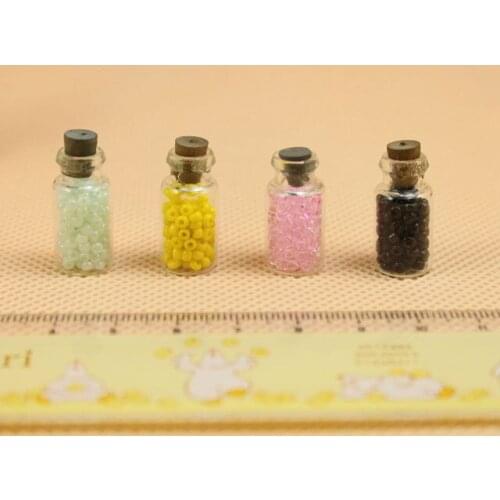 G05-X155 children baby gift Toy 1:12 Dollhouse mini Furniture Miniature Dry glass bottle 4pcs/lot