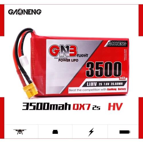 Gaoneng GNB 2S 3500mAh 7.6V 2C/4C HV Lipo Battery For frysky Taranis QX7 Transmitter TX Remote control RC Parts