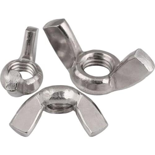 Butterfly Wing Nut M3 M4 M5 M6 M8 M10 M12 Wing Nuts Butterfly Nut 304 Stainless Steel DIN315 Hand Tighten Nuts Thumb Nuts