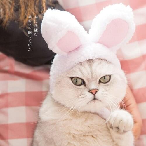 Cute Pet Rabbit Ear Shape Headgear Hat Costume Cosplay for Dog Teddy Bichon Cat Pet Supplies
