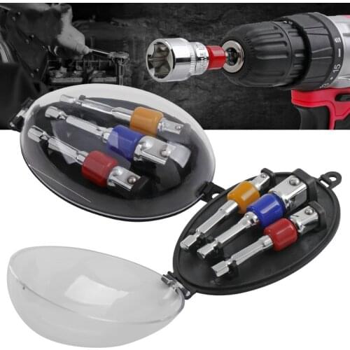 Hi-Spec 3pc Power Hand Tools Sockets Adapter Sets 1/4 3/8 1/2 Hex Electric Impact Wrench Socket Extension Rod Drill Bits Set