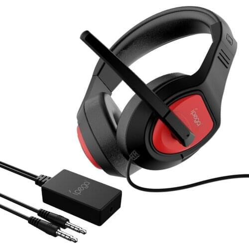 Ipega PG-R001 Gaming Headset For Switch Console NS Nintend PC Accessories Xbox PS4 Headphone With Audio Converter