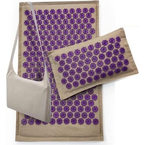 Nature Linen Coconut Palm Yoga Mat Pranamat eco lotus Kuznetsovs applicator Acupresion Massage pillow Acupuncture Spike Cushion