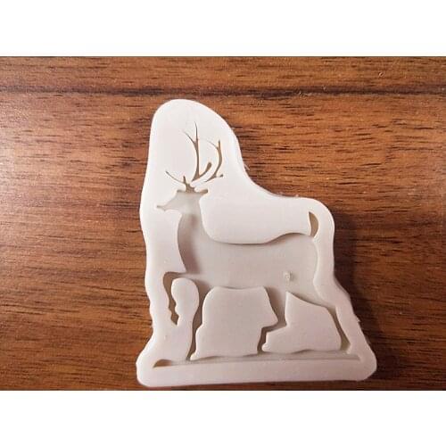 Luyou 1pcs Elk Cake Border Silicone Mold Fondant Mold Chocolate Mold Cake Decorating Tools Birthday Cake Mould FM1822