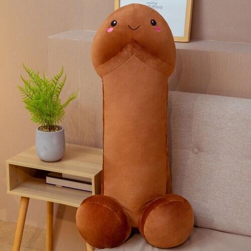 Kawaii Plush Penis Cute Sexy Penis Plush Toys Long Pillow Soft Toys Stuffed Funny Soft Cushion Simulation Gift for Girlfriend