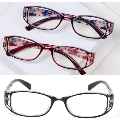 Fashion Anti-Blue Light Reading Glasses Urltra-Light Eye Protection Flowers Elegant Comfortable Eyeglasses For Sight Diopters