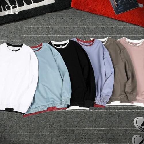 Men Hoodies Sweatshirts Fack Two Pieces Solid Oversize Hoodie Male Fashion Hip Hop Sweatshirt Couples Streetwears Tracksuit Male